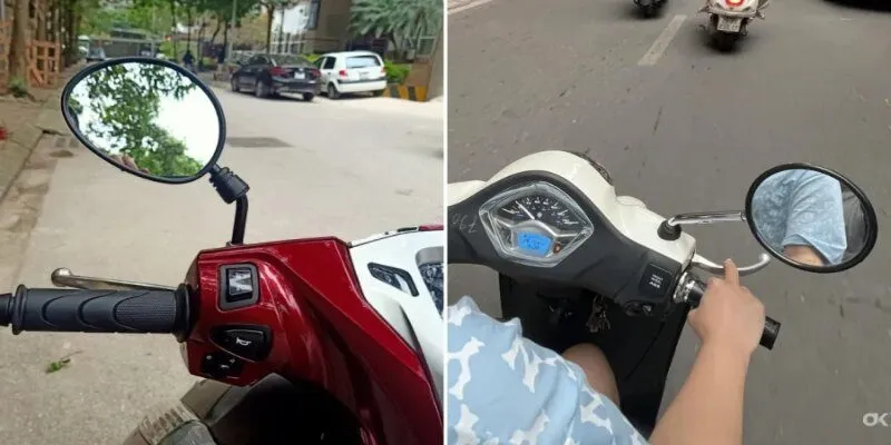 Gương chiếu hậu thể hiện phong cách cá nhân của người sử dụng
